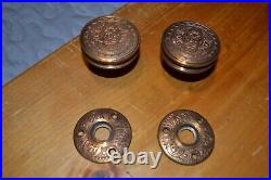1 Set Of Fancy Brass Door Knobs And Matching Rosettes 417