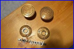 1 Set Of Fancy Brass Door Knobs And Matching Rosettes 417