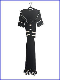 1970s Vintage Maxi Dress Set with Matching Jacket Crissa Línea Italiana