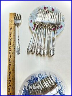72 Forks CAKE Salad DESSERT Silverplate Place Settings 6 Matching Wedding VTG