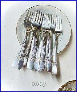 72 Forks CAKE Salad DESSERT Silverplate Place Settings 6 Matching Wedding VTG