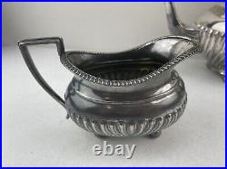 Antique 3 Piece Matching D&s Silver-plated Teapot Set + 1 Other Coffee Pot Vgc