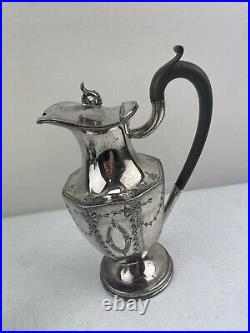 Antique 3 Piece Matching D&s Silver-plated Teapot Set + 1 Other Coffee Pot Vgc
