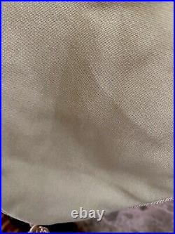 Brocade Lined Tree Skirt & Matching Mantel Scarf Set Vintage Neimans Gold/Cream