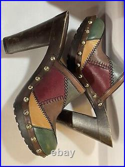 Coach Matching Patchwork Set-Purse ShoesClogs Size 7.5 RARE Set LEATHER Vintage
