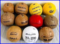 FIFA World Cup 1930,1966 Vintage Historical Ball Set 11 Leather Football size 5