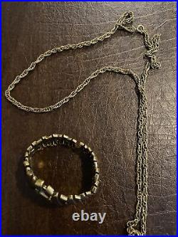 Hollycraft Vintage Set Necklace And Matching Bracelet Tassel T20