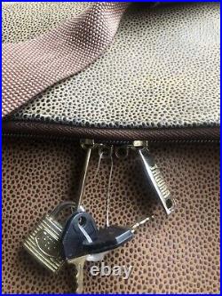 JAGUAR Vintage Leather Crossbody Duffle & Matching Vanity Case Set