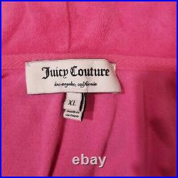 Juicy Couture Pink Shorts Jacket Tracksuit Matching Set Crystals Logo Medium XL