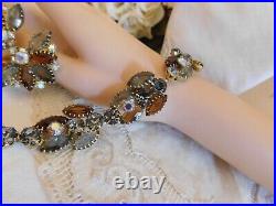 Juliana Glass Rhinestone Bracelet and Matching Earrings Vintage Set Verified