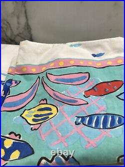 Ken Done Vtg Twin Sheet Set 3 Pillowcases Australia Fish Ocean Under the Sea