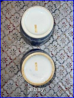 Large 1980's Vintage Chinoiserie set of matching Vases! 14 Tall 8 Wide