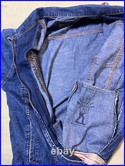 LeJeande Marithe Francois Girbaud men's Vintage denim jean set jacket pants 34 M