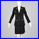 M 1980s Sonia Rykiel Black Knit Suit Wool Separates Matching Jacket Skirt 80s