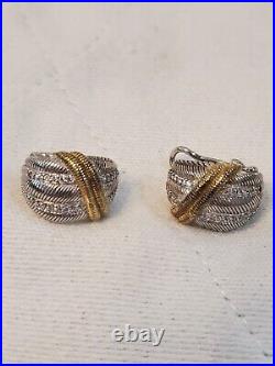 MATCHING SET Vintage JUDITH RIPKA Sterling Silver Ring Sz 4.75 And Earrings
