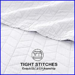 Madrid 2-Piece Vintage Washed Solid Cotton Quilt and Shams Set (Twin, White)