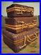 Matching 3 Case Set Vintage Wicker Suitcase People's Republic Of China