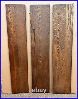 Matching Set of 3 Antique Vintage Oak Dining Table Top Leave Board 44x 9x 3/4