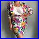 NWT VTG Ungaro Floral Rose Silk Blazer Skirt Matching Set Sz 8 Office Feminine