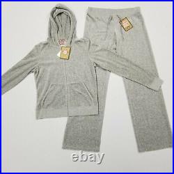 NWT Vintage Y2k Juicy Couture TrackSuit Matching Set Grey Medium XL Jacket Pants
