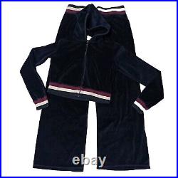Rare Vintage Blue Juicy Couture Tracksuit Matching Set Large XL Jacket Pants Y2k