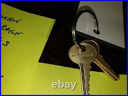 Set Of (2) Original Vintage Brass Locks Matching Key And Locks (2) Key #4r13149c