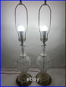 Set of 2 Matching Vintage 18 Crystal Lamp TRITSCHLER WINTERHALDER Metal Base