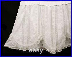 Size 4 Bloomers & Matching Petticoat Victorian 2 Pc Lingerie Set Small Waist 22
