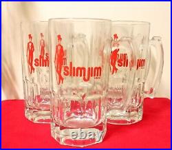 Slim Jim Vintage Set of Five 32 oz Beer Mugs with Matching Pitcher