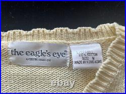The Eagles Eye Vintage Knit Easter Cardigan Sweater and Matching Shorts Set M