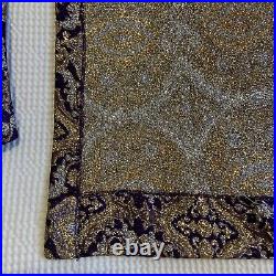 True Vintage Rare 60s Purple Silver Gold Brocade Two-piece Set By Town Craft