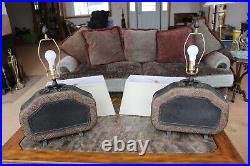Unique Matching Set Of 2 Vintage Suitcase Table Lamps 3 Way