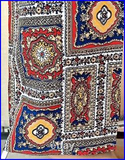 VTG. JackFIN Mediterranean Tile Pants, Vest & Matching Belt Set Polyester GROOVY