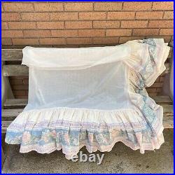 VTG Sheridan Twin 15 Pcs Bedding Set Floral Cottage Core Curtains Blanket Pillow