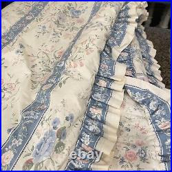 VTG Sheridan Twin 15 Pcs Bedding Set Floral Cottage Core Curtains Blanket Pillow