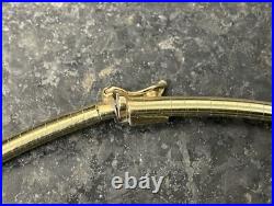Vintage 14K Gold OMEGA Graduated Necklace and 7 1/4 Bracelet Matching Set WOW