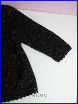 Vintage 1950s Black Multi-color Lurex Sweater Set Rockabilly Pinup Matching Set