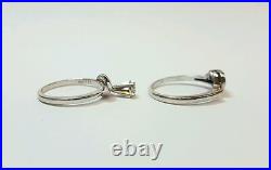 Vintage. 20 Carat Diamond Engagement And Wedding Ring Matching Interlocking Set