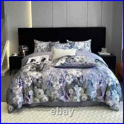 Vintage 600TC Cotton Luxury Soft Bedding set Quilt Cover Bed Sheet Pillowcases
