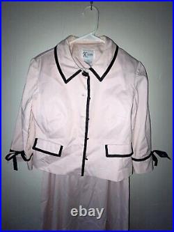 Vintage 80s 90s dress and jacket matching set womens size 6
