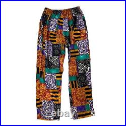 Vintage African Print Matching Pant Set Oversized Tunic Elastic Pull On Pants