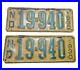 Vintage Antique Pair 1930 North Dakota license plates 19-940 Matching Set
