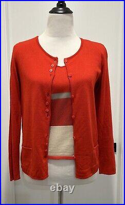 Vintage Avon Celli Womens' Silk Cashmere Twin Sweater Set Sz 40 Italy, 6 US