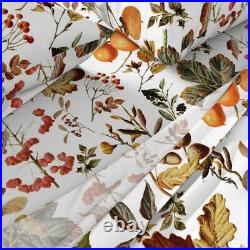 Vintage Botanical Autumn Fall 100% Cotton Sateen Sheet Set by Spoonflower