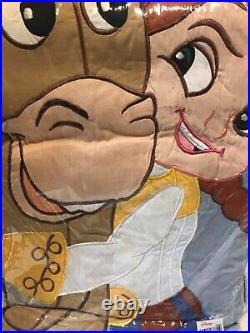 Vintage Disney Toy Story Jessie & Bullseye Quilt Duvet Cover Twin, Sham & Pillow