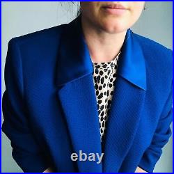 Vintage FERAUD 3-piece Cobalt Blue Blazer Skirt Matching Suit Set