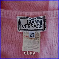Vintage Gianni Versace Knit Twin Sweater Set Cardigan Top Shirt Tunic Sz 40 S M