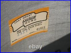 Vintage Jazz Gretsch Round Badge Champagne Sparkle Matching Set. 20, 14, 12