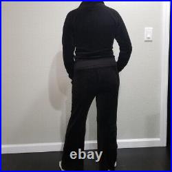 Vintage Juicy Couture Black TrackSuit Set Medium Large Matching Jacket Pants
