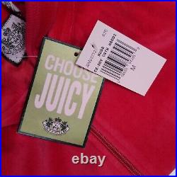 Vintage Juicy Couture TrackSuit Matching Set Red Medium Jacket Pants Y2k Rare